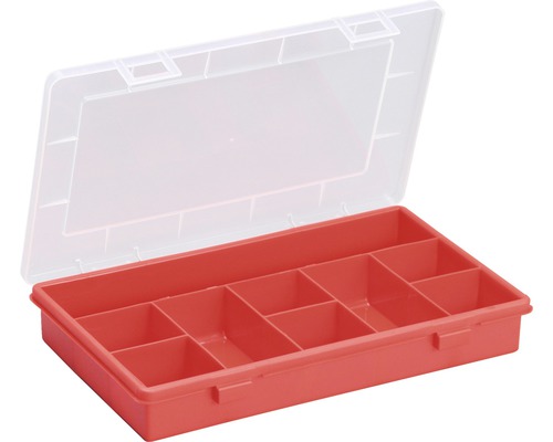 Allit Organisateur boîte à assortiment 290 x 185 x 46 mm avec 9 compartiments rouge
