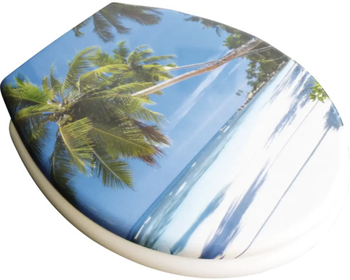 Abattant de WC avec motif de palmier pour la salle de bain