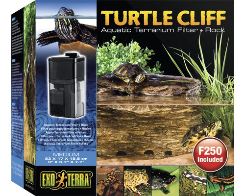 Filtre pour terrarium EXO TERRA Turtle Cliff medium PT3610 avec pierres