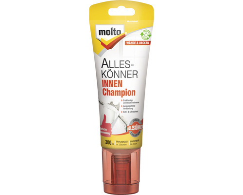Mastic multitâche Molto Champion pour l'intérieur 200 ml Molto Alleskönner Innen Champion mastic léger prêt à l''emploi, 200 ml