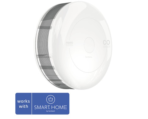 Détecteur de CO Fibaro SMART HOME by hornbach blanc Ø 65 H 28 mm FIBEFGCD-001 avec capteur de température