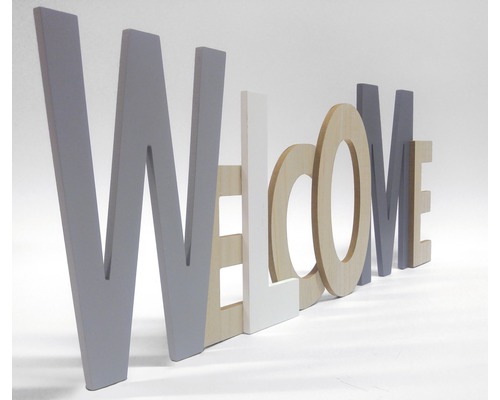 Inscription décorative en bois Bienvenue