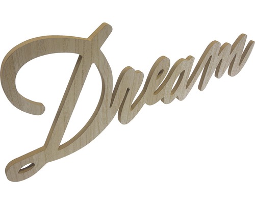Inscription décorative en bois Dream