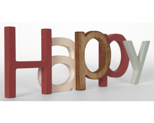 Dekobuchstaben Happy Schriftzug