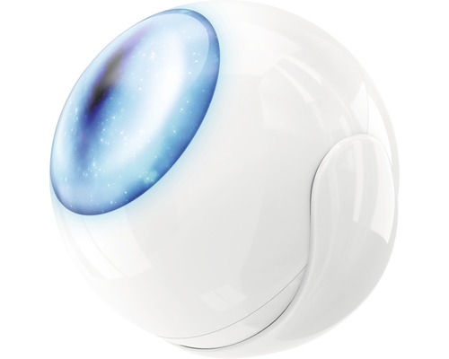 Lampe sphérique blanche avec projection de galaxie