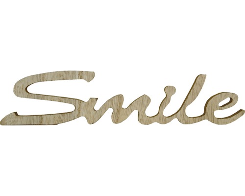 Aimant décoratif Smile en bois vert 22x6 cm