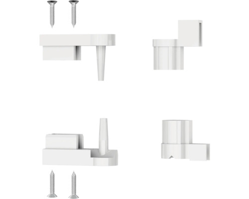 Befestigungsmaterial für Insektenschutzgitter mit Schrauben