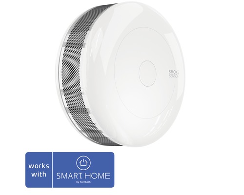 Détecteur de fumée Fibaro blanc Ø 65 h 28 mm FIBEFGSD-002 comaptible avec SMART HOME by hornbach