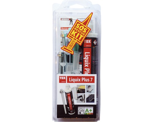 Kit de fixation pour mortier composite TVM-BS-SFP, 300 ml Kit complet de mortier d''injection TOX Liquix Plus 7 en emballage