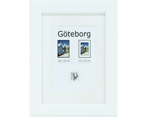 Cadre en bois Göteborg blanc 18x24 cm Cadre en bois Göteborg blanc 18x24 cm
