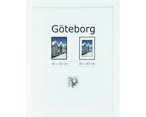 Cadre en bois Göteborg blanc 40x50 cm