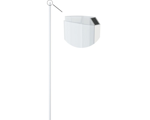 Barre lumineuse blanche avec panneau solaire