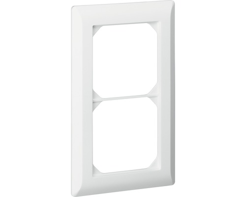 Cadre Kallysto.line 2 fois vertical blanc Cadre double pour interrupteurs et prises