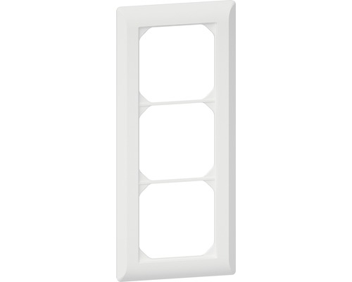 Cadre Kallysto.line 3 fois vertical blanc Cadre triple pour interrupteurs et prises