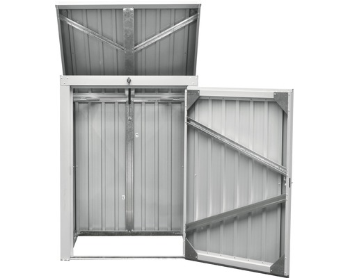 Cache-poubelle WESTMANN 1 compartiment avec ressorts pneumatiques 104 x 101 x 134 cm anthracite