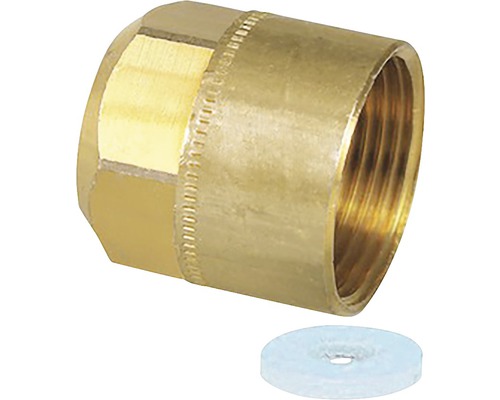 INSTAFLEX Kappe mit Dichtung 20 mm Messing Verschraubung mit Dichtung