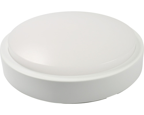 Plafonnier LED métal/plastique IP54 14 W 1500 lm 4000 K blanc neutre hxØ 48x190 mm rond avec profilé de protection 1x en blanc et 1x en noir