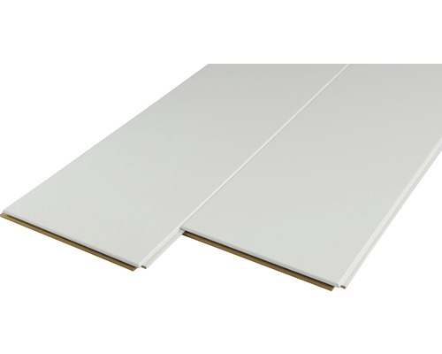 Panneau décoratif Quadro Plus uni blanc 12x200x2000 mm Deux panneaux blancs