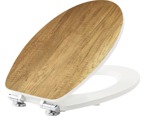 WC-Sitz mit Holzdekor