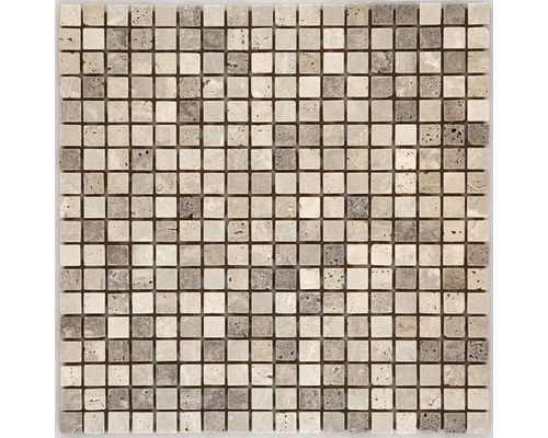 Mosaik Travertino beige matt 30,5x30,5 cm