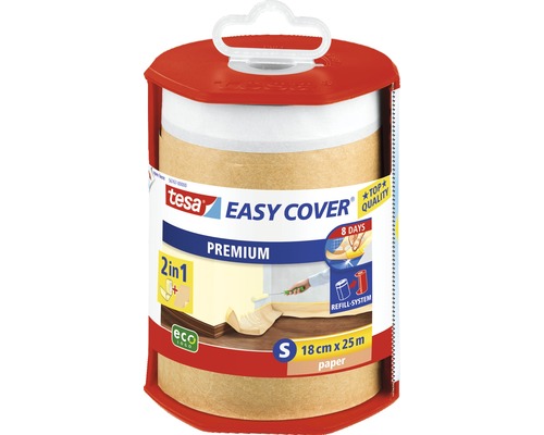 tesa® Easy Cover Premium Papier S avec dérouleur 25 m x 18 cm