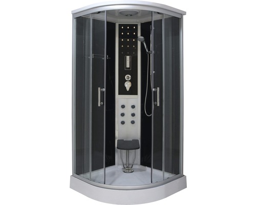 Cabine de douche complète Sanotechnik Dream CL98 900x900 mm noir