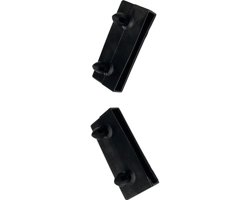 Deux fixations à clip noires pour panneaux
