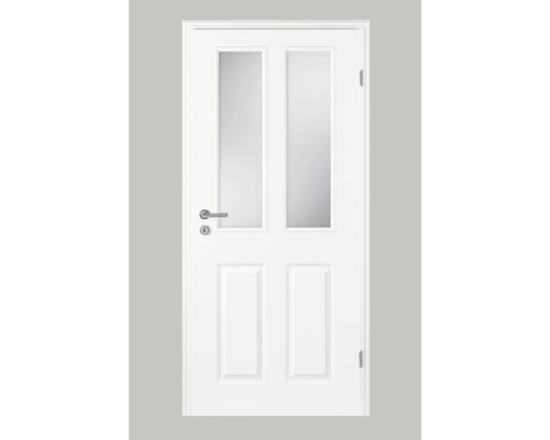 Porte intérieure Pertura Pila 04Q peinture blanche 73.5 x 198.5 cm droite LA-GD (sans vitrage)