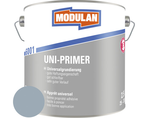 Sous-couche MODULAN 6001 Uni-Primer RAL 7001 gris argenté 2,5 l