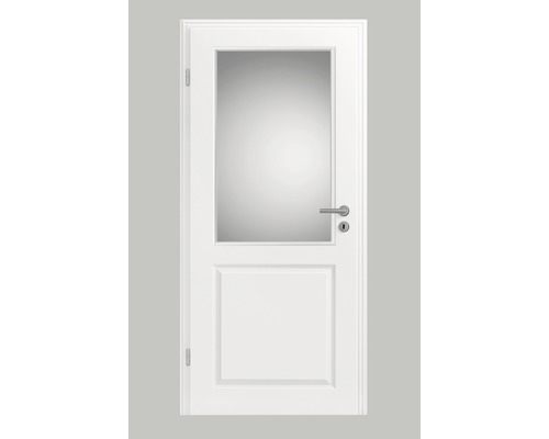 Zimmertür Pertura Pila 03 weiss (ähnlich RAL 9010) 86,0x198,5 cm Links mit Lichtausschnitt GR (ohne Glas)