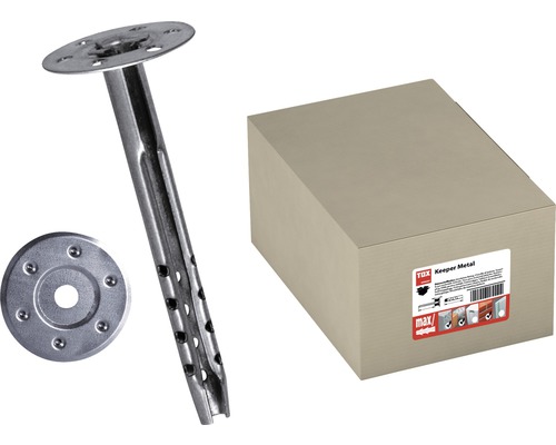 Cheville pour matériau isolant TOX Keeper Metal et emballage