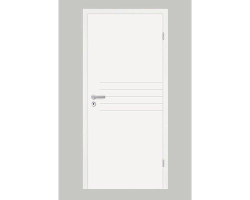 Porte intérieure Pertura Perla 06 peinture blanche 86.0x198.5 cm droite LA-GT