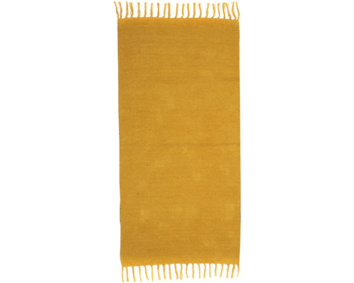 Tapis de chiffon Chenille jaune moutarde 60x120 cm