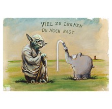 Postkarte Viel zu lernen du noch hast Otti-Waan Kenobi 14,8x10,5 cm