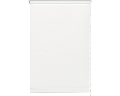 Store à clipser avec guidage latéral sans perçage, uni blanc, 45x150 cm avec support de serrage