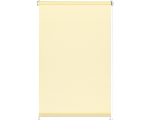 Store à clipser avec guidage latéral sans perçage, uni crème, 45x150 cm avec support de serrage