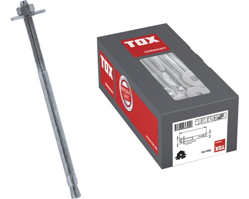 Tox Slim Fix Schwerlastanker und eine Verpackung mit mehreren Ankern