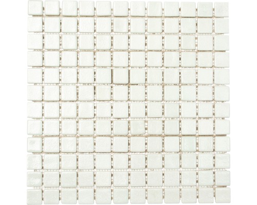 Mosaïque de verre GM AS 1010 blanc, 30,5x32,5 cm Carreau de mosaïque carré en céramique