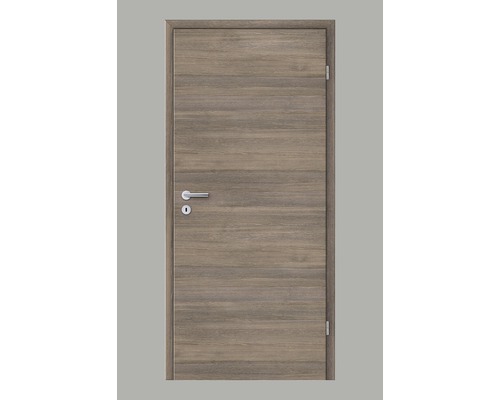 Porte intérieure Pertura Yori CPL mélèze Smoke transversal 73.5x198.5 cm droite