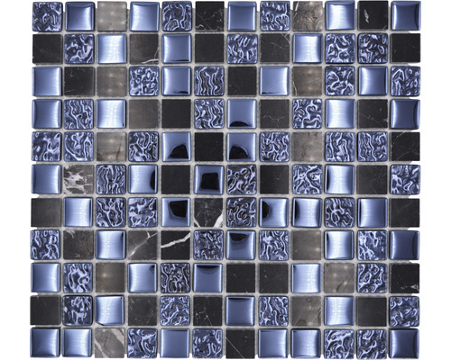 Glasmosaik mit Naturstein XCM M862 (Matte) 2,5x2,5 cm