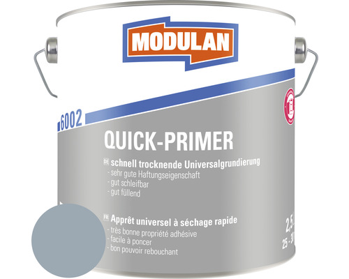 Sous-couche MODULAN 6002 Quick-Primer RAL7001 gris argenté 2,5 l