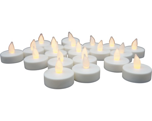 LED Teelichter Lafiora batteriebetrieben Ø 4 cm warmweiss 20 Stk inkl. Batterie Mehrere LED-Teelichter