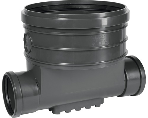 Schachtboden gerade DN 400/160 mm T-Stück für die Abwasserinstallation