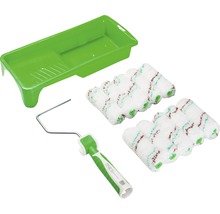 Set de rouleaux de peinture avec bac à peinture, support et plusieurs rouleaux de peinture