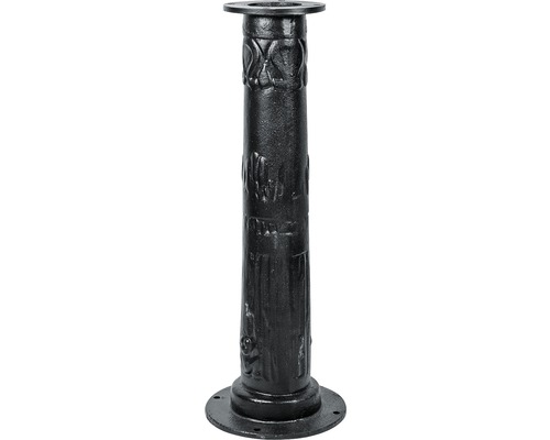 Dekorative Metallsäule mit Ornamenten und Montageplatten zur Befestigung