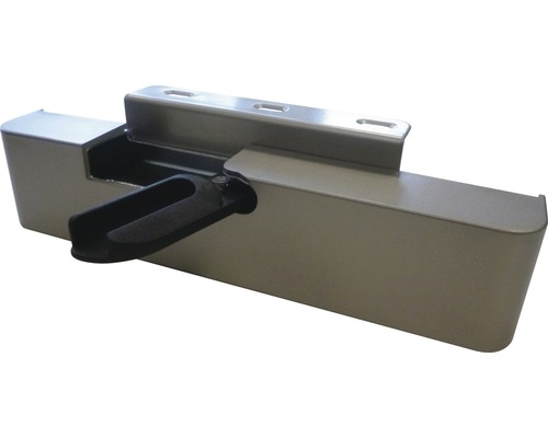 Extension de table en aluminium gris avec poignée noire