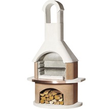 Cheminée de barbecue avec bois