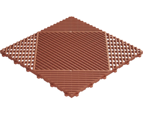 Dalle à clipser en plastique florco classic 40x40 cm 1 paquet 6 pièces terracotta