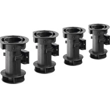 Sockelverstellfuss 100 mm, Kunststoff schwarz, 4 Stück-thumb-0