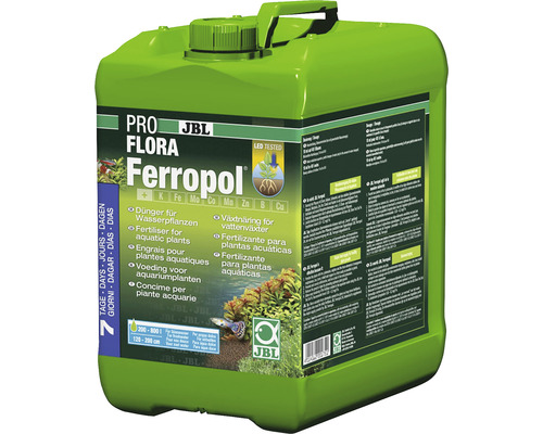 JBL ProFlora Ferropol Flüssigdünger für Wasserpflanzen in einem grünen Kanister